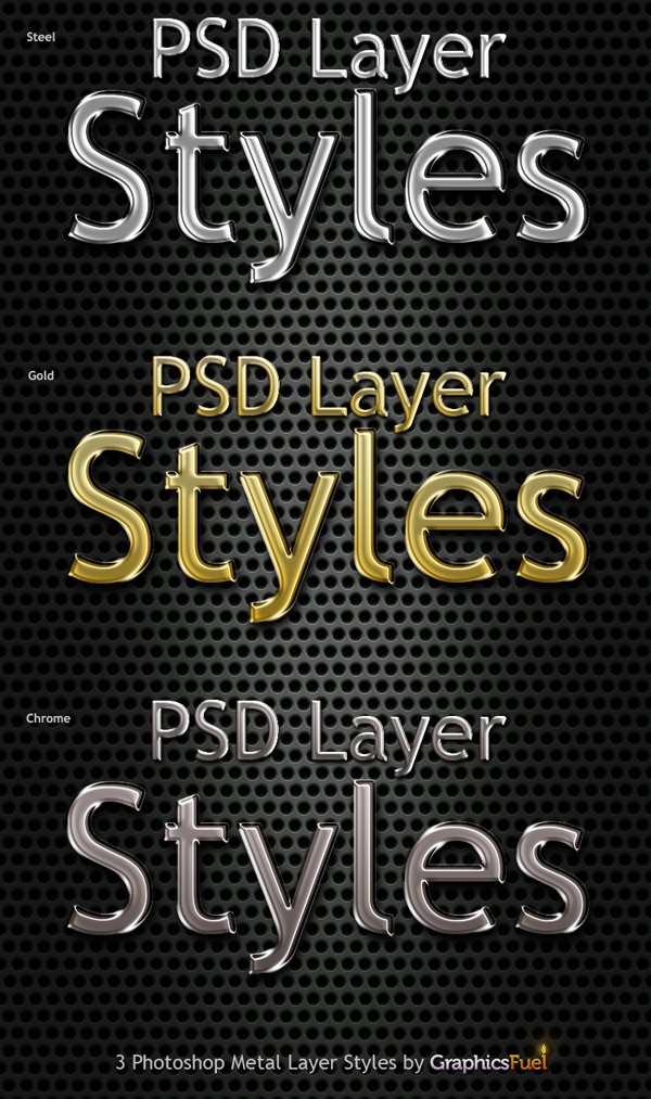 Photoshop Metal Text Stylescover image.