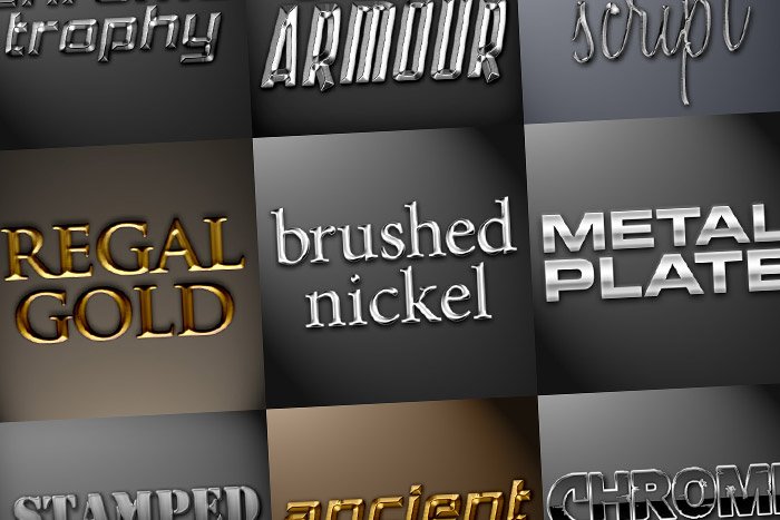 Metal Photoshop Styles Pack 1cover image.