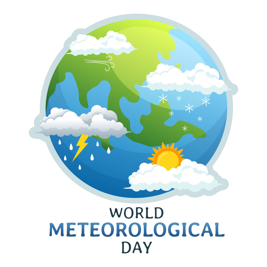 14 World Meteorological Day Illustration preview image.