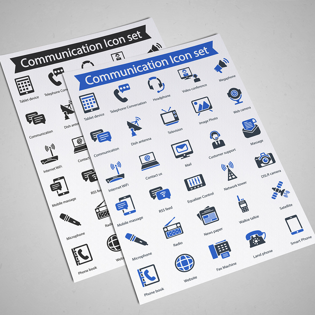 Communication Icon Set preview image.