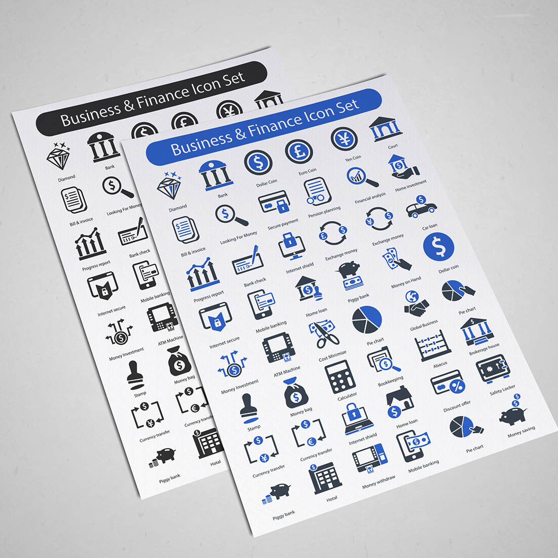 Business And Finance Icon Set preview image.