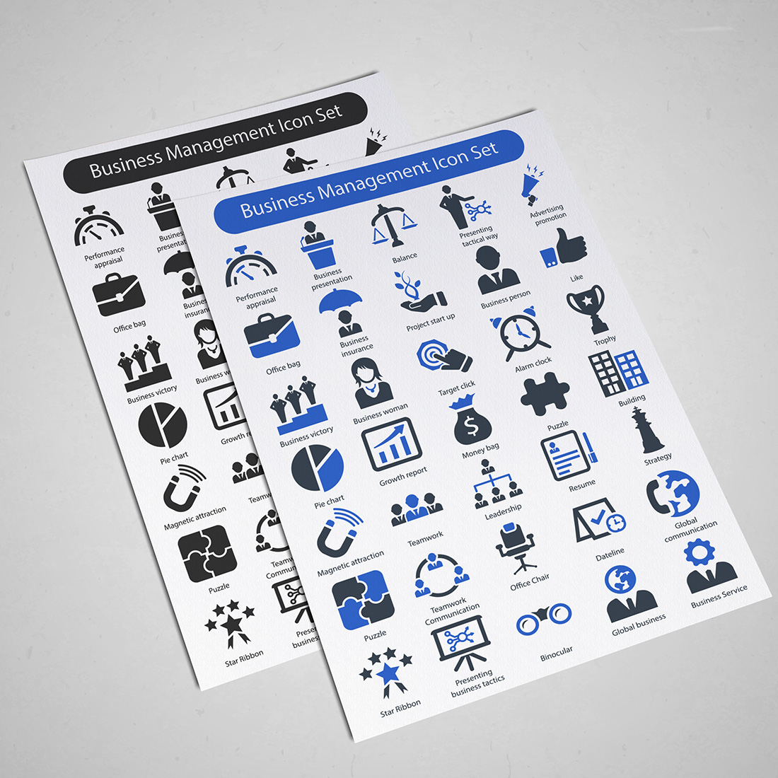Business Management Icon Set preview image.