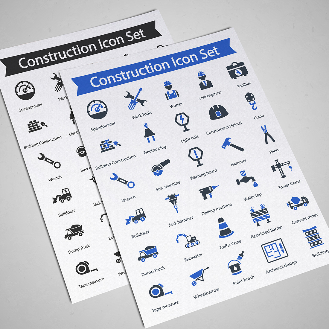 Construction Icon Set preview image.