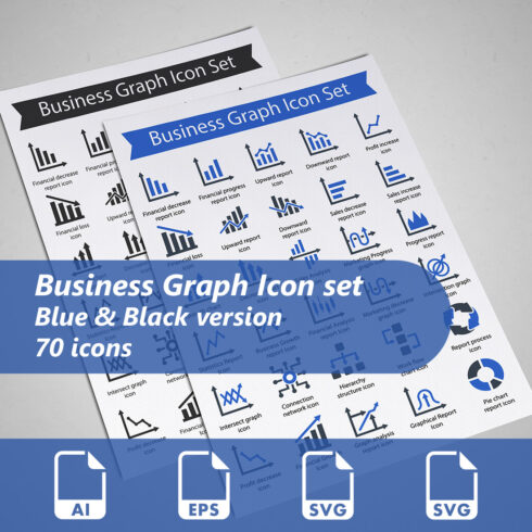 Business Graph Icon Set cover image.