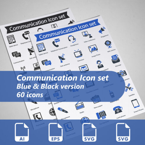 Communication Icon Set cover image.