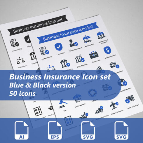 Business Insurance Icon Set cover image.