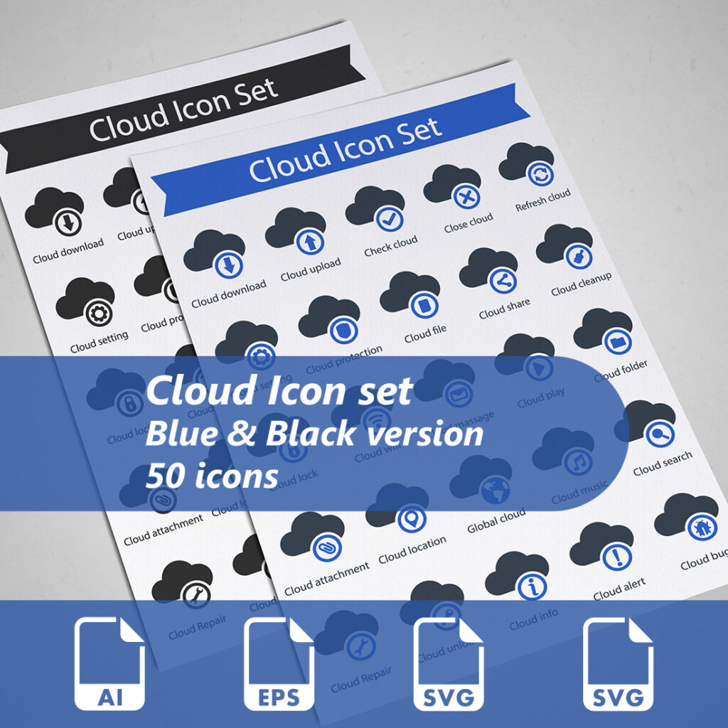 Cloud Icon Set - MasterBundles