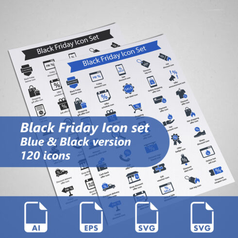 Black Friday Icon Set cover image.