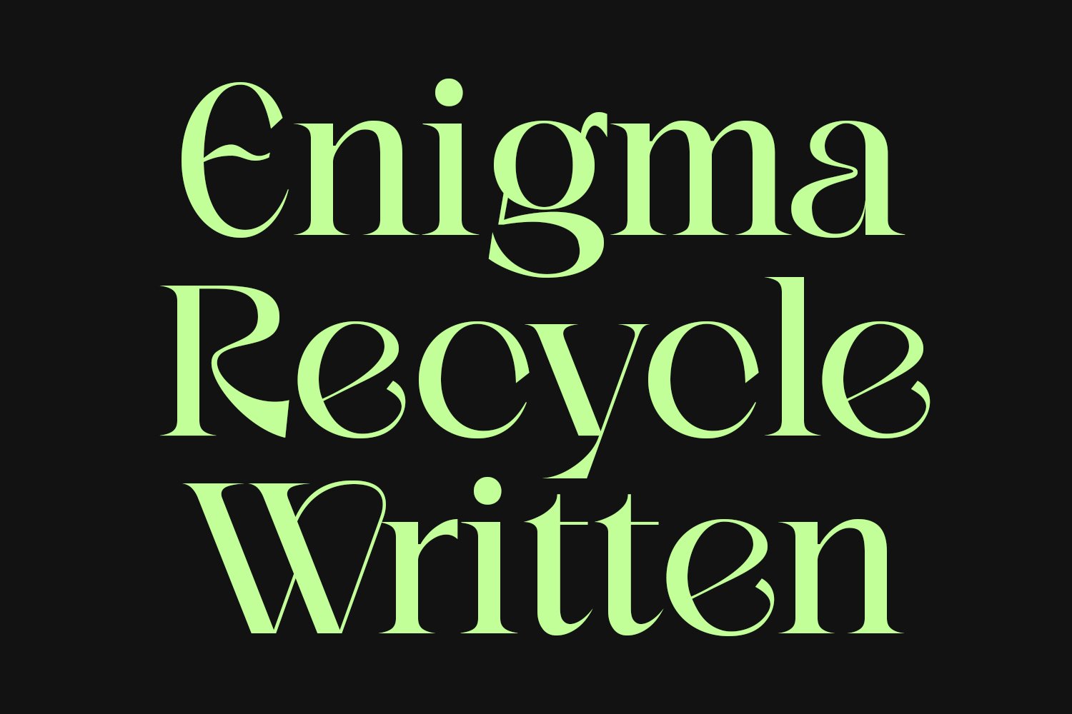 Michega Decorative Serif Typeface preview image.
