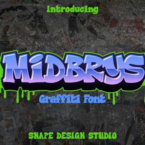 Midbrys - Graffiti Font cover image.