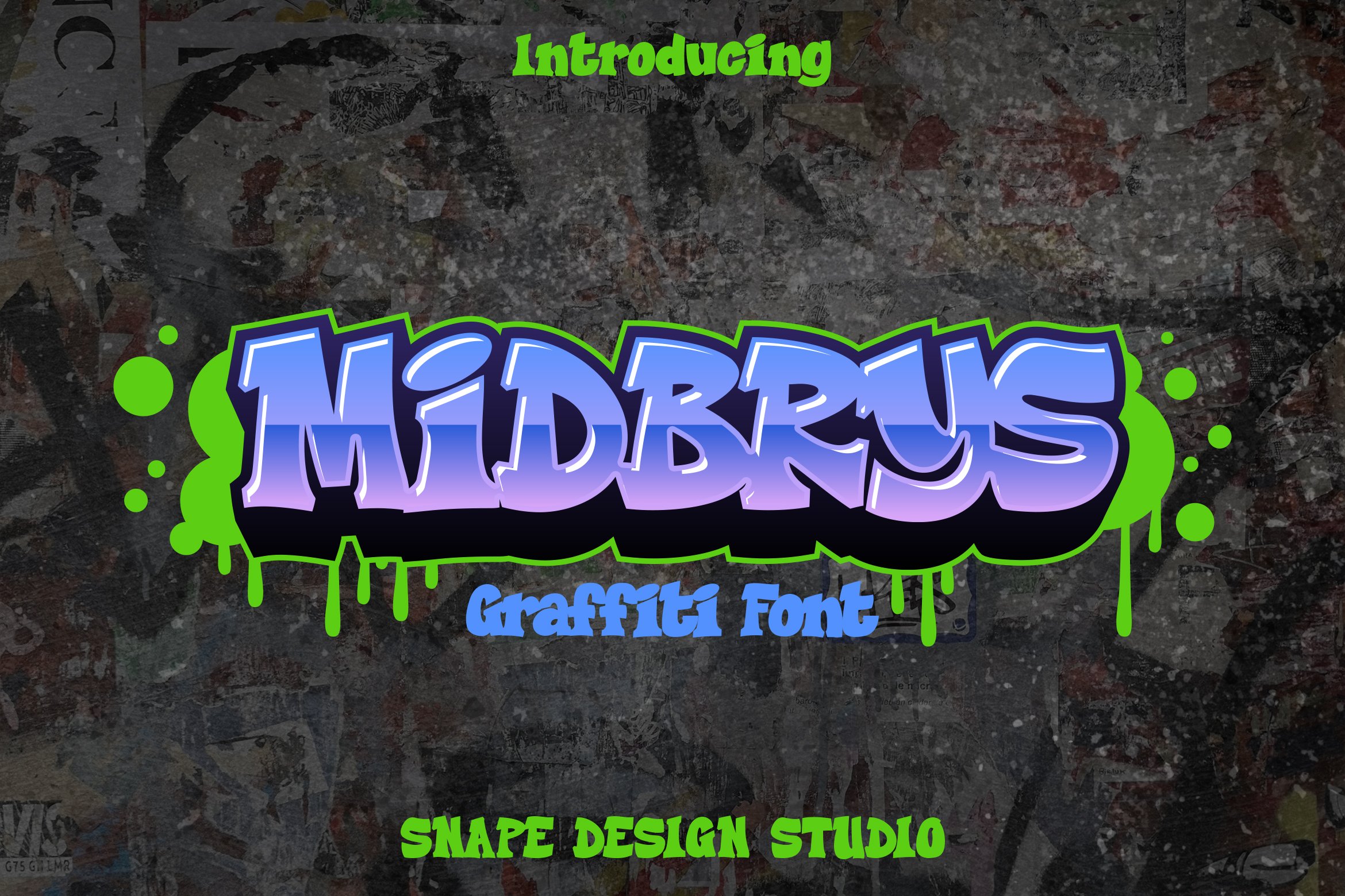 Midbrys - Graffiti Font cover image.