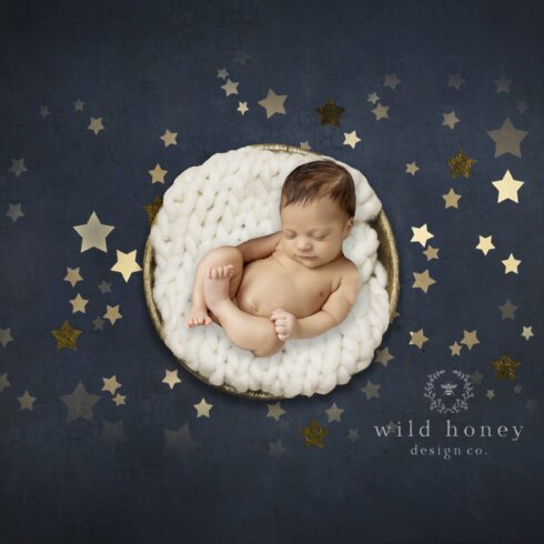 Midnight Stars Newborn Backdropcover image.