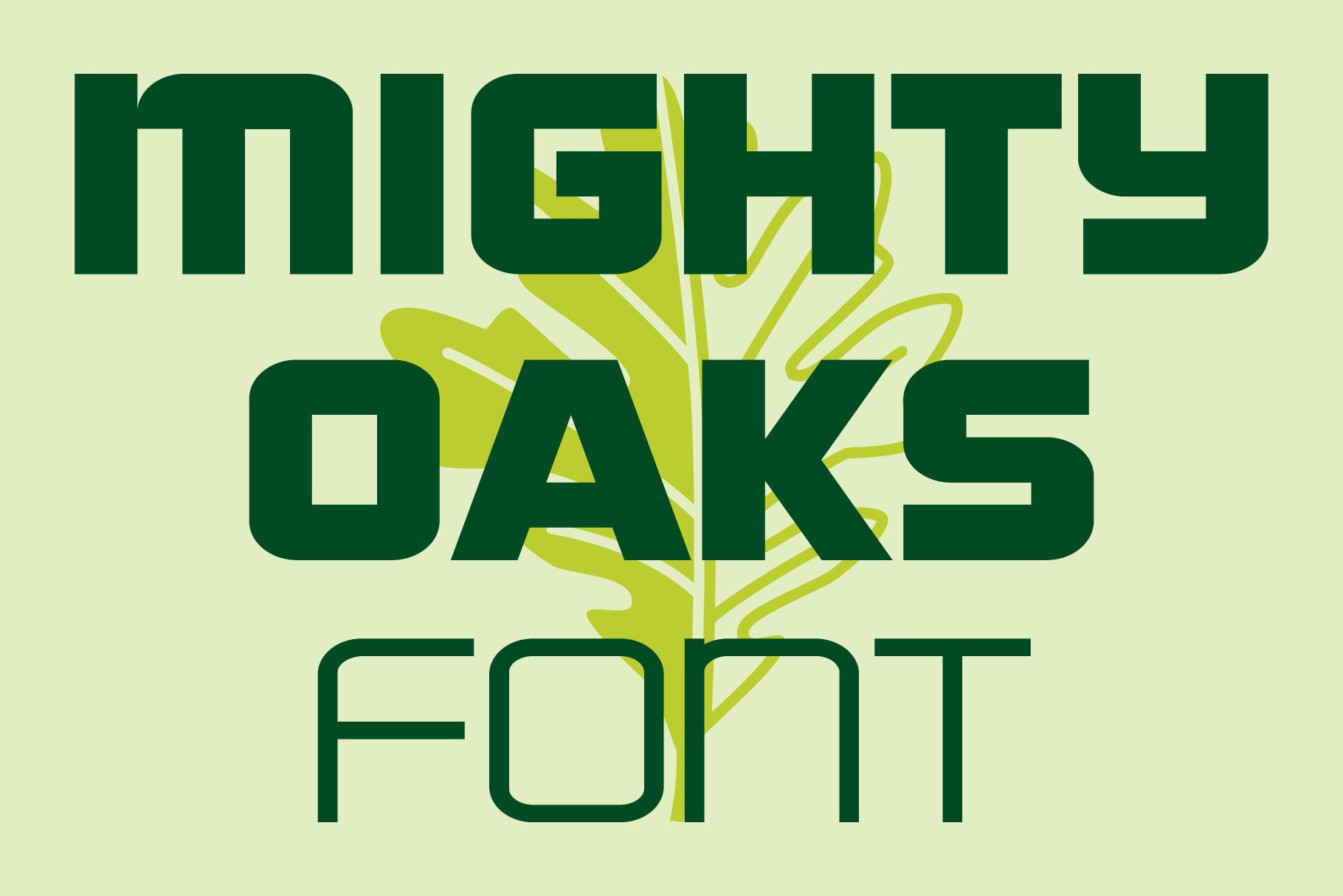 Mighty Oaks Font cover image.