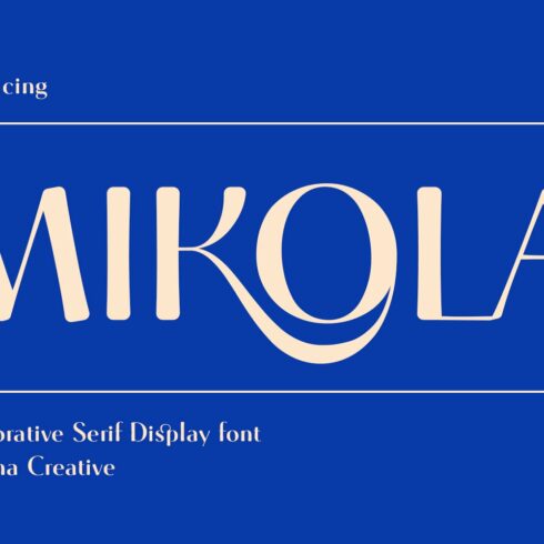 Mikola Serif Display Font cover image.