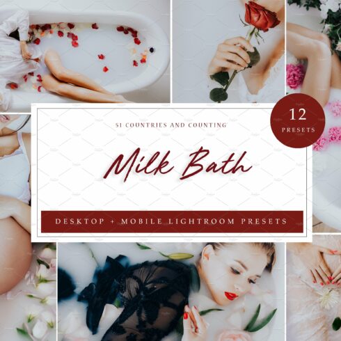 12 x Lightroom Presets, Milk Bathcover image.