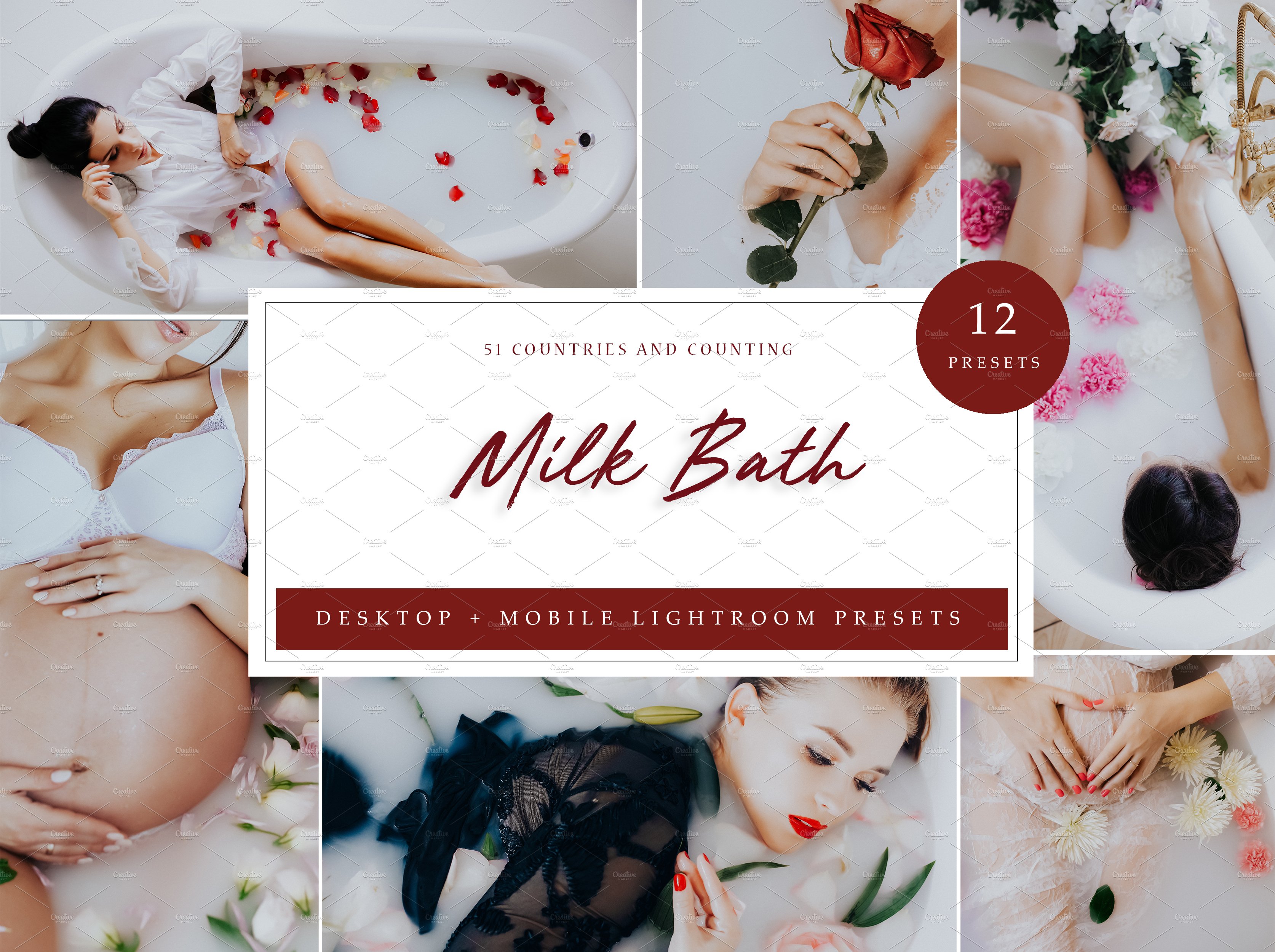 12 x Lightroom Presets, Milk Bathcover image.