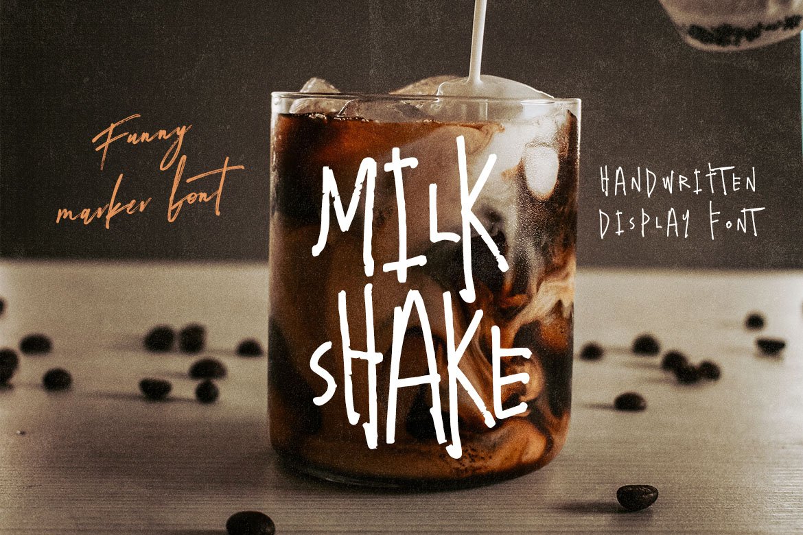 Milkshake - Crazy Handwritten Font cover image.