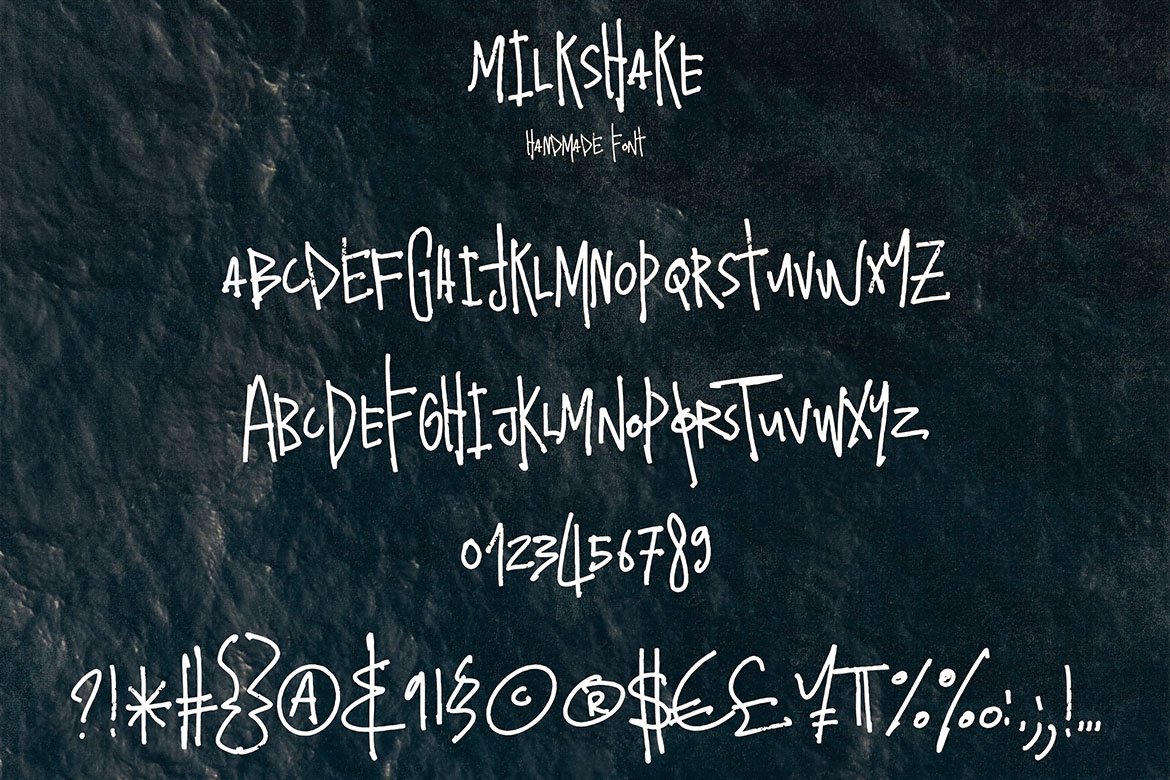 Milkshake - Crazy Handwritten Font preview image.