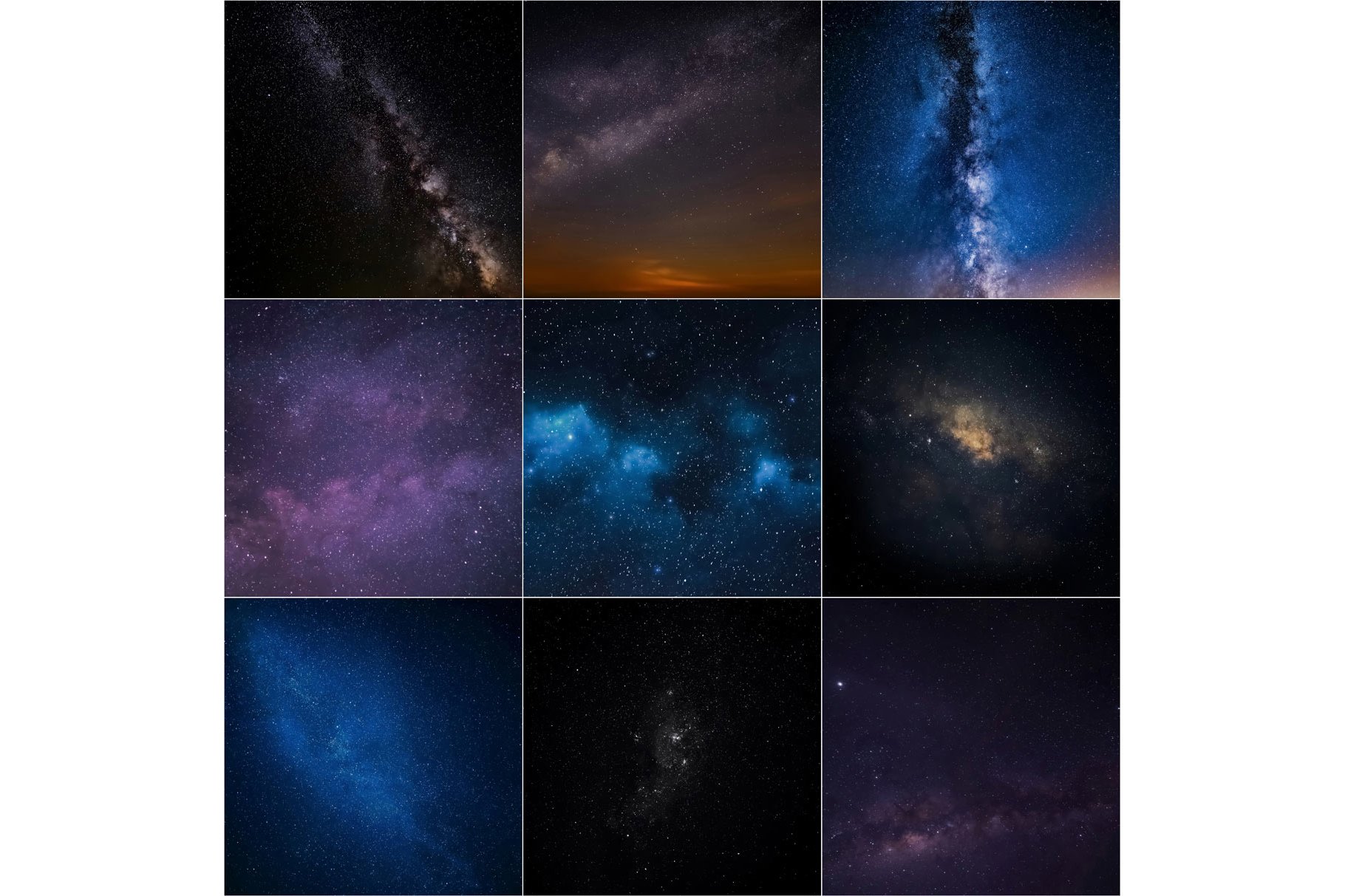 milky way sky replacement pack for adobe photoshop 7 227