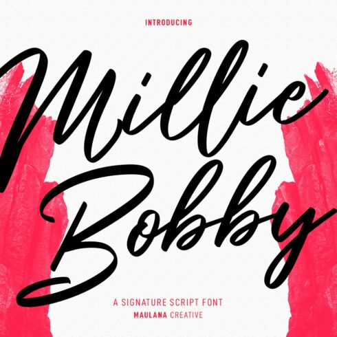 Millie Bobby Signature Script Font cover image.