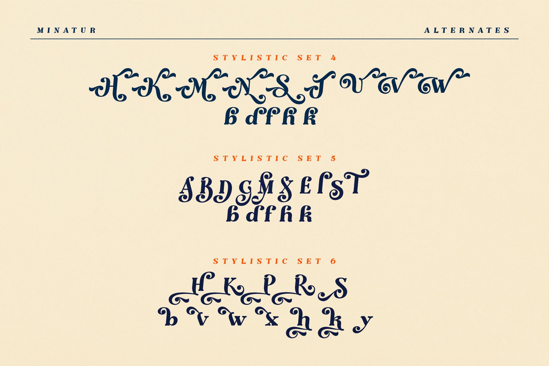 A set of three different type of font.