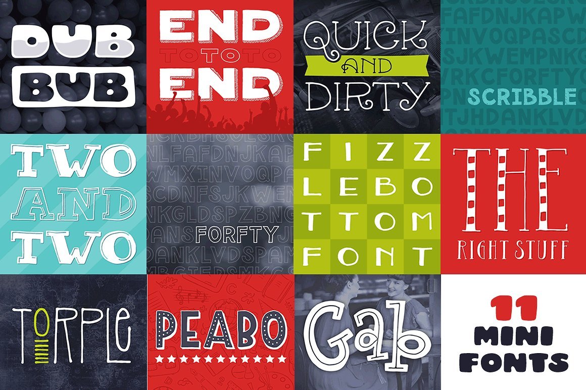 Mini Font Bundle cover image.