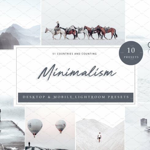 10 x Lightroom Presets, Minimalismcover image.