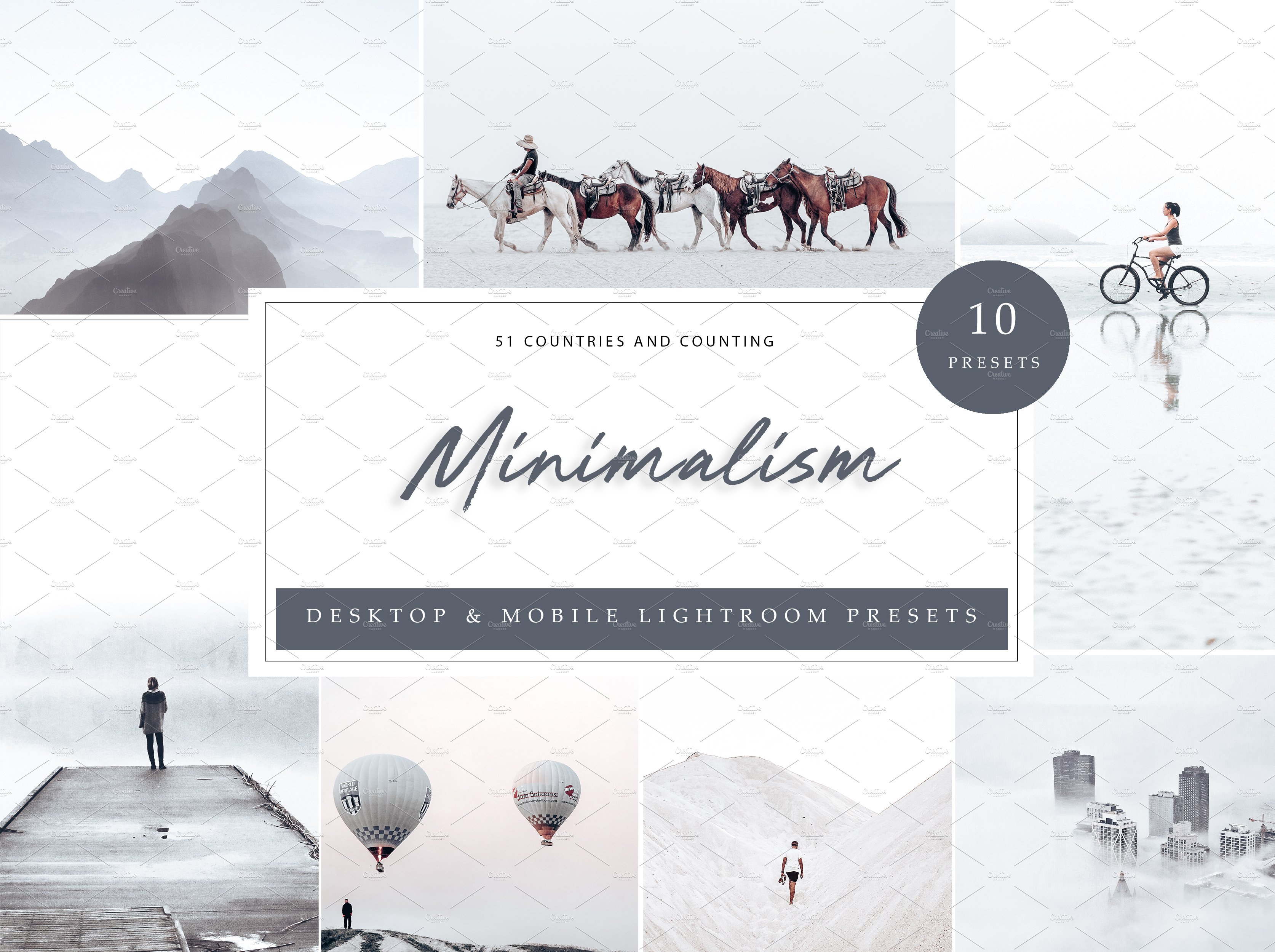 10 x Lightroom Presets, Minimalismcover image.