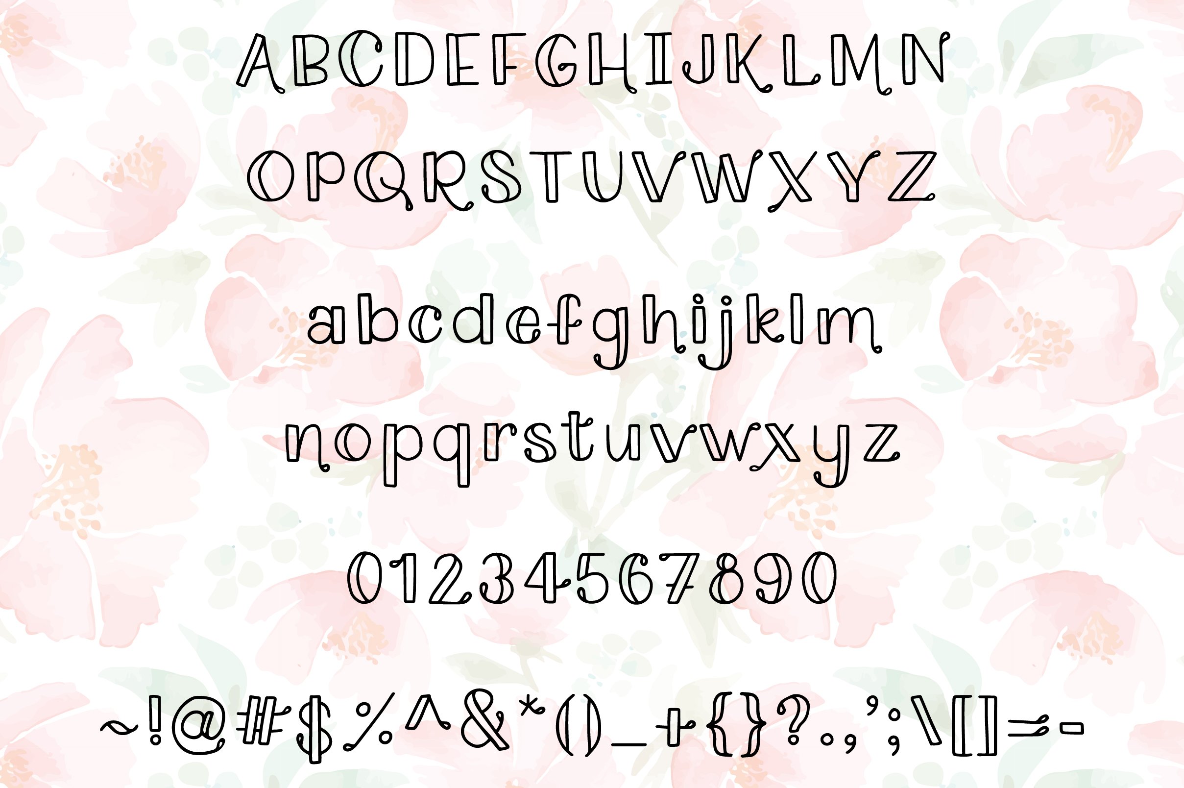 Mirabelle: A Hand Drawn Font preview image.