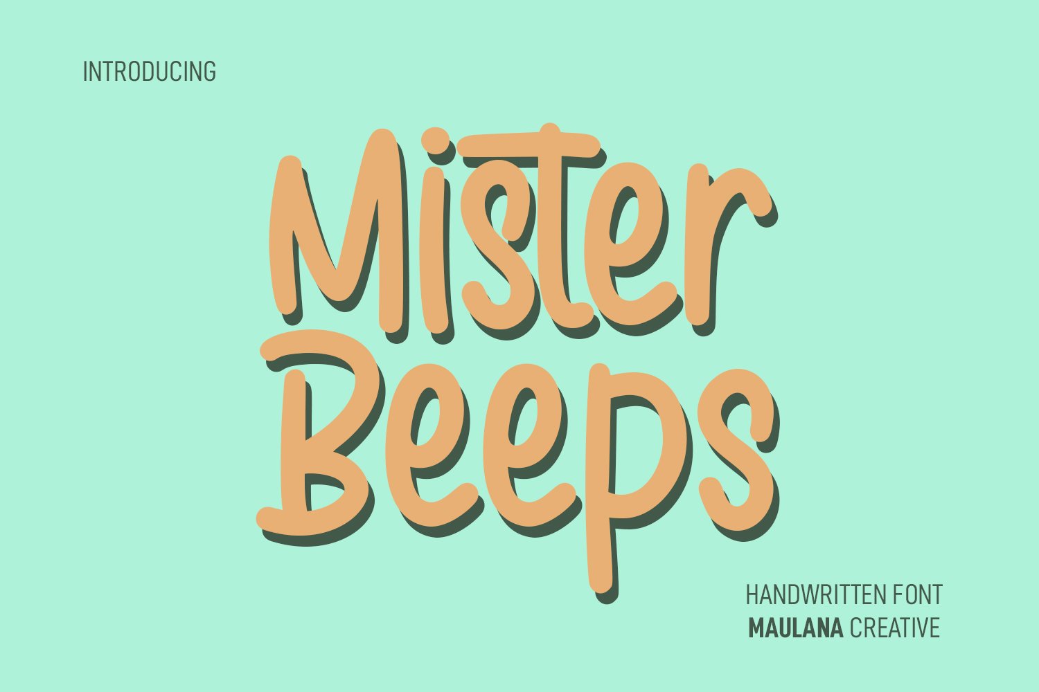 Mister Beeps Handwritten Font cover image.