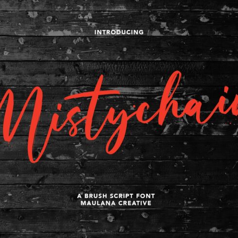 Mistychain Brush Script Font cover image.