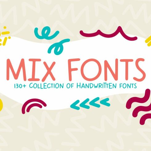 Mix Fonts Bundle (140+Fonts) cover image.