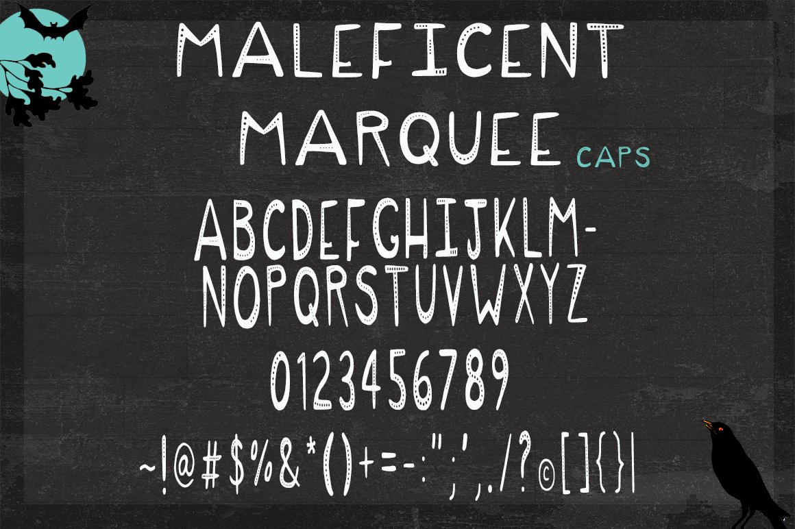 Maleficent Marquee Menacing Typeface preview image.