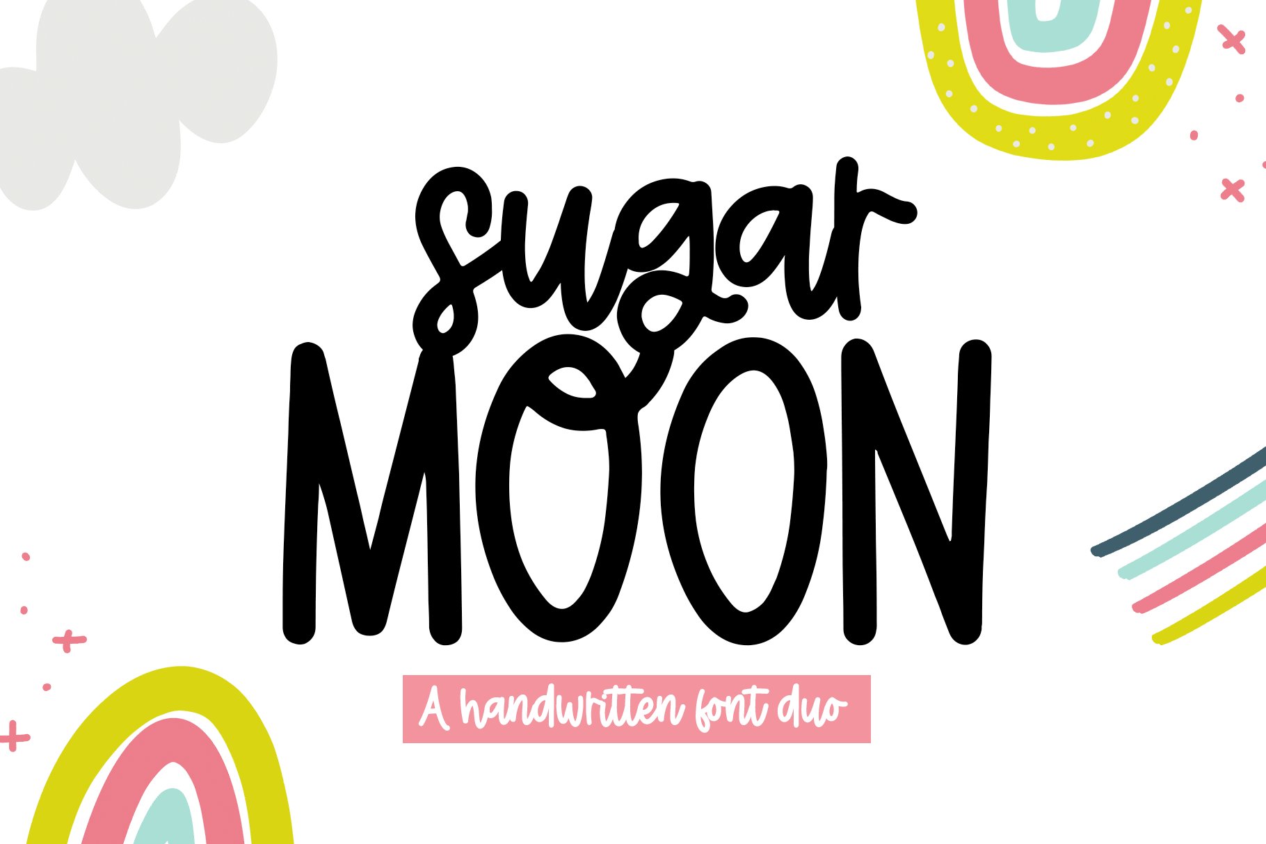 Sugar Moon | Handwritten Font Duo cover image.