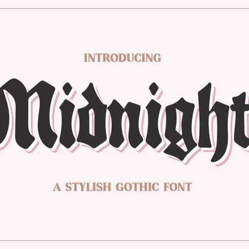 MIDNIGHT Stylish Gothic Font cover image.