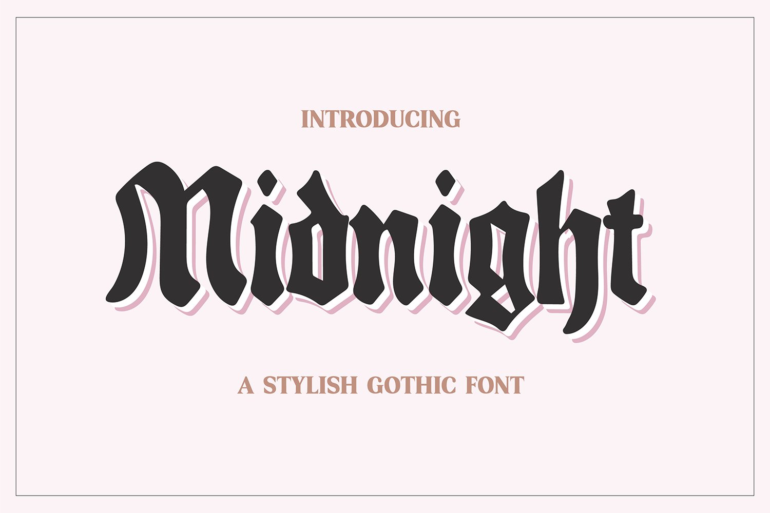 MIDNIGHT Stylish Gothic Font cover image.