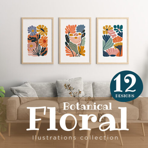 Modern Botanical Flower Art Print cover image.