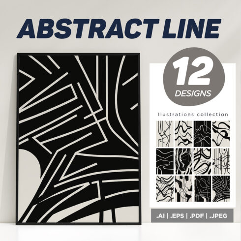 Black and White Line Art Painting cover image.