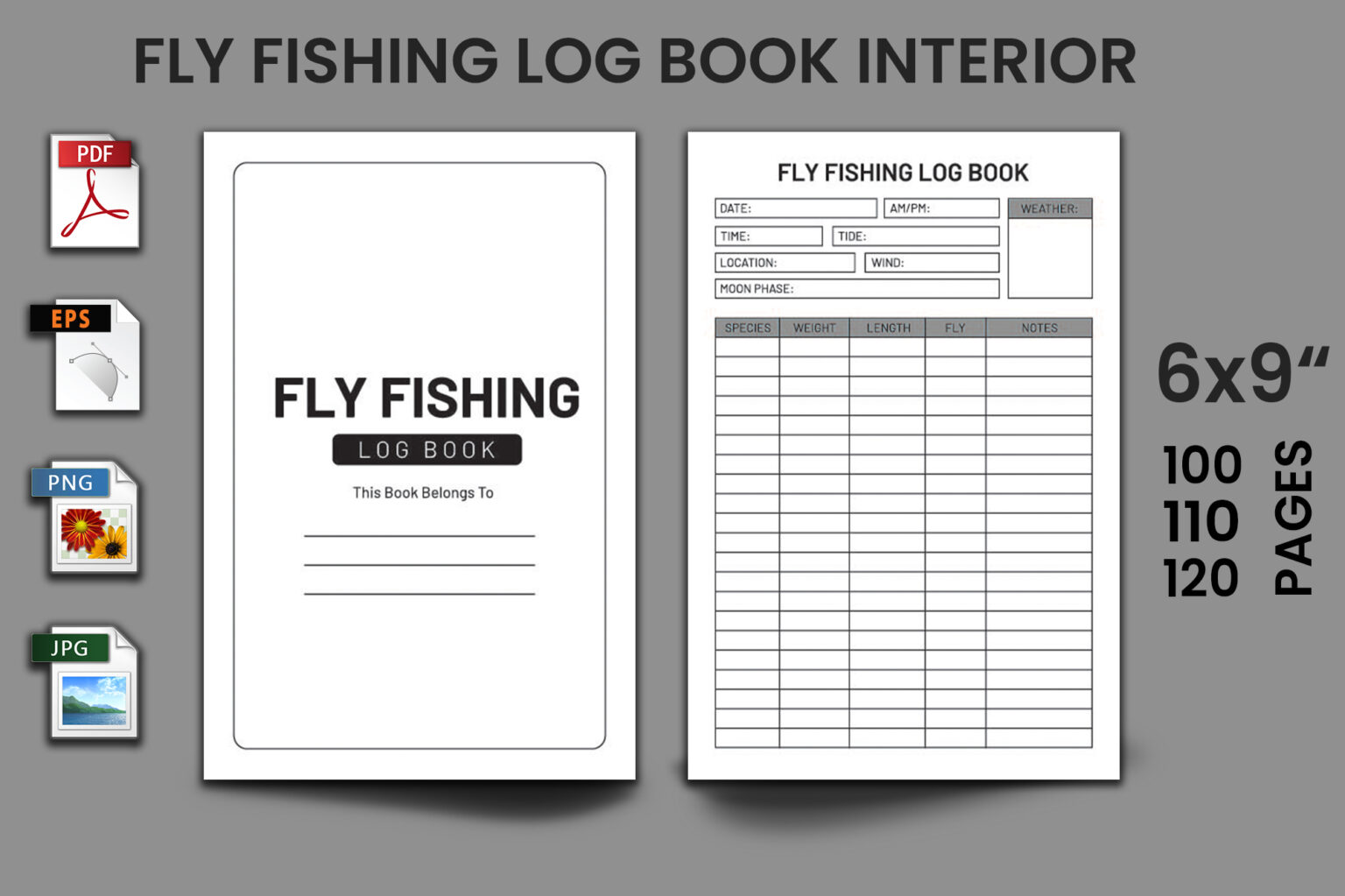 Fly Fishing Log Book KDP Interior