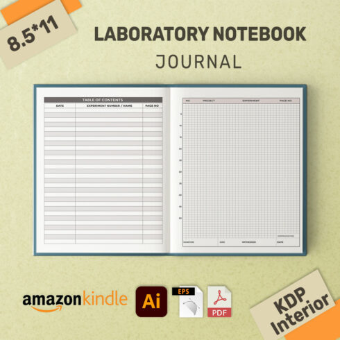 Laboratory Notebook Journal KDP Interior cover image.
