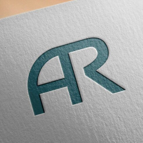 AR letter logo design cover image.