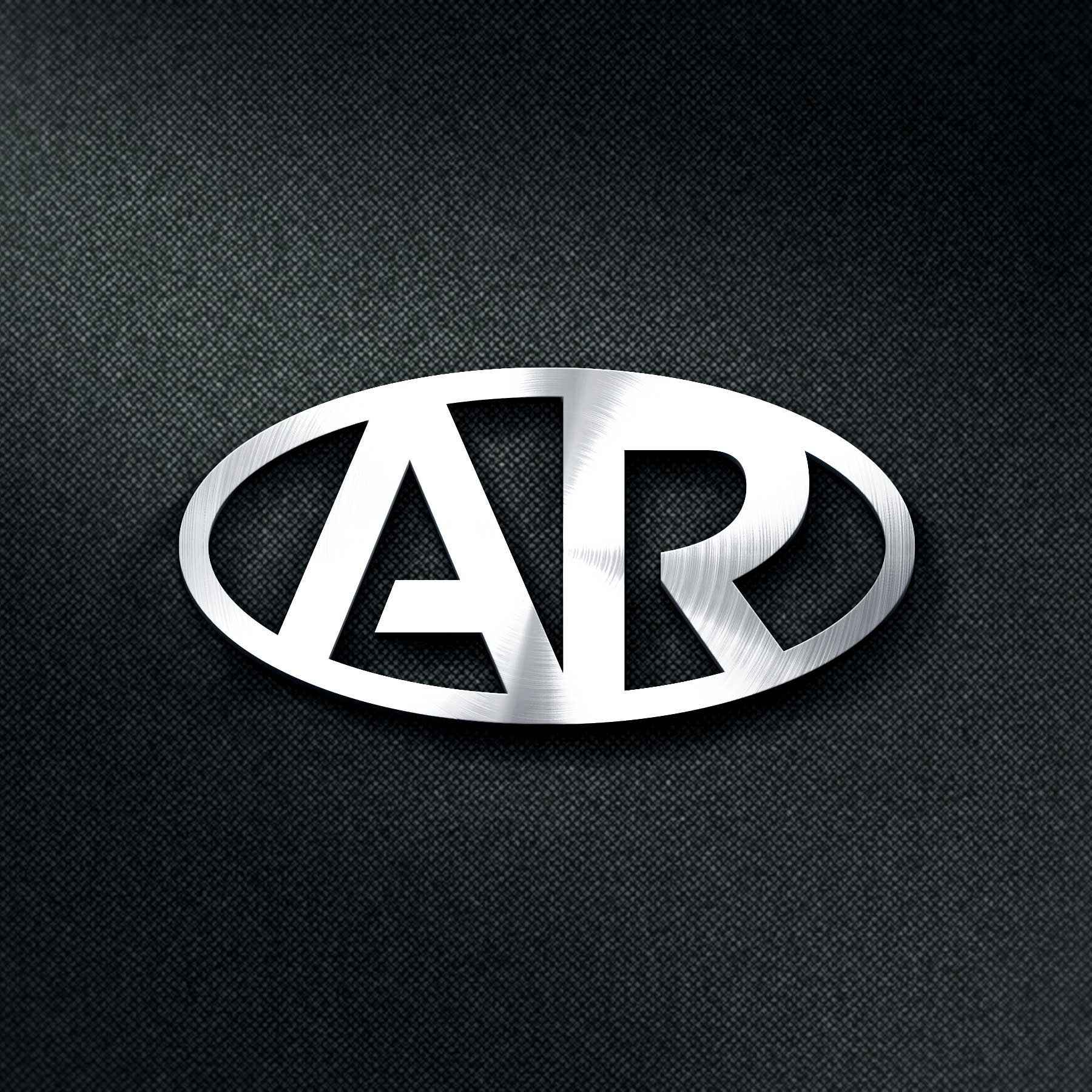 AR letter logo design cover image.