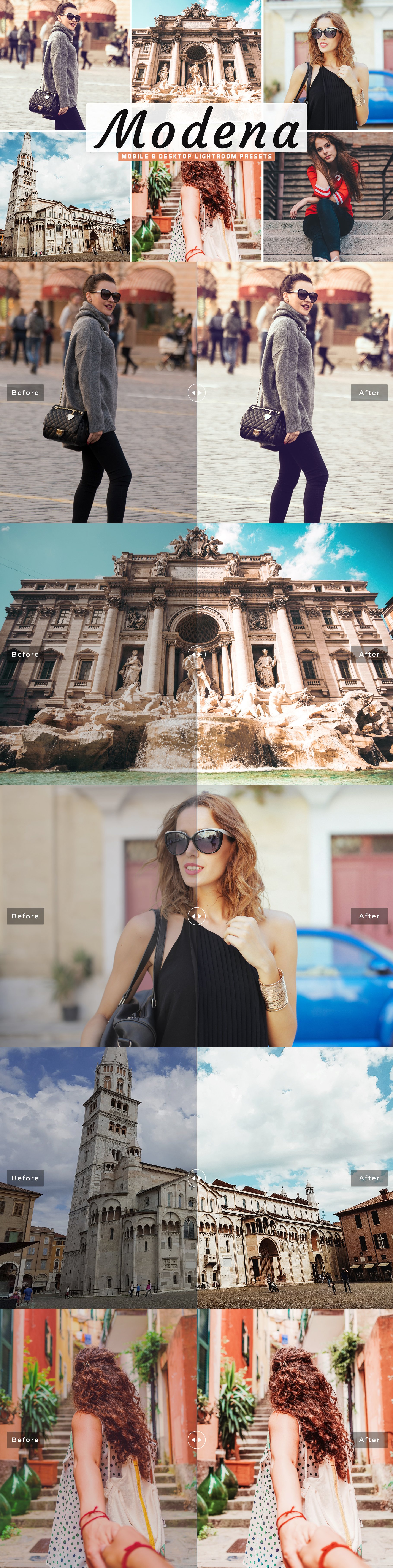 Modena Lightroom Presets Packcover image.