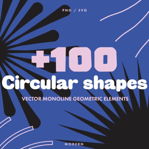 Circular shapes graphic monolinecover image.