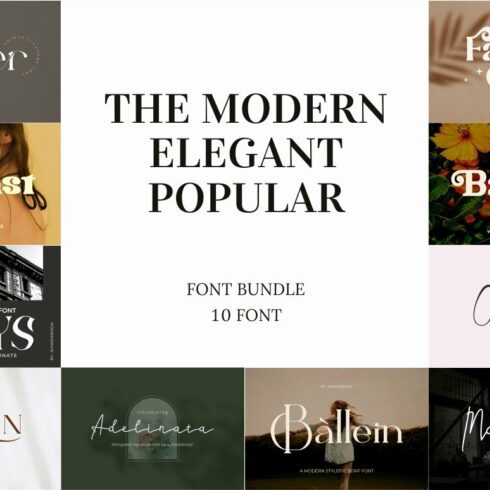 Modern Popular Font Bundle - SALEcover image.