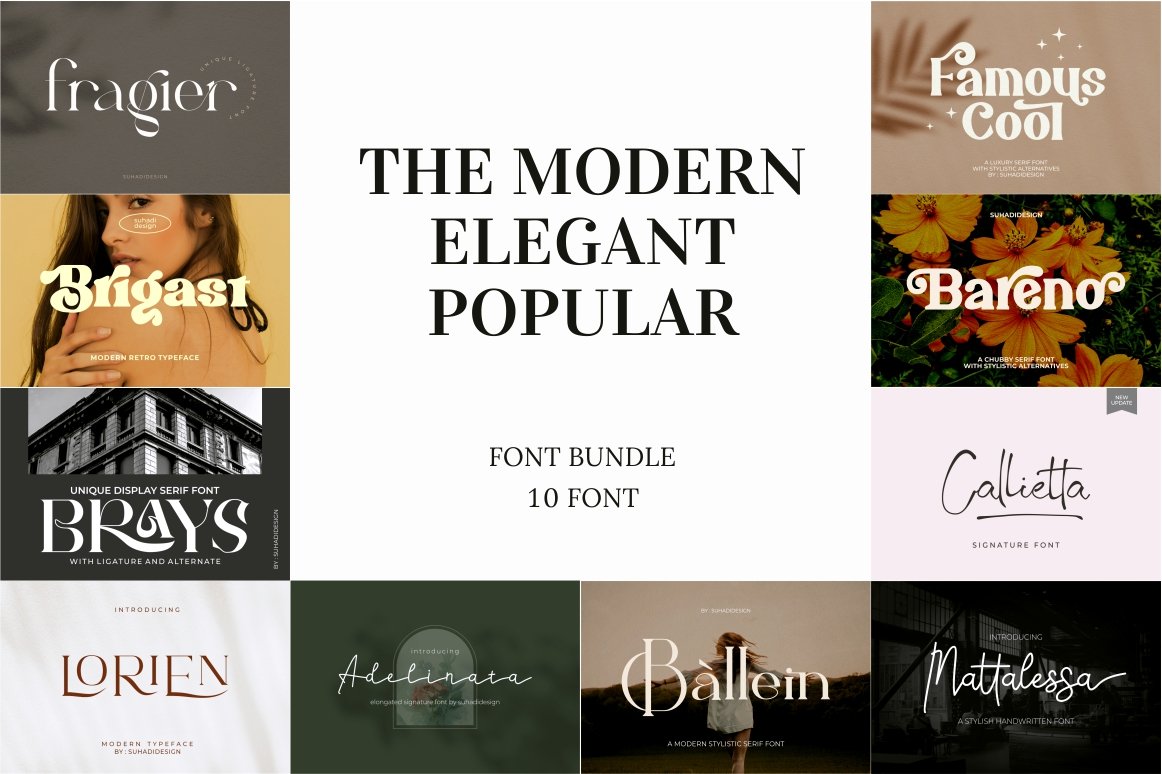 Modern Popular Font Bundle - SALEcover image.