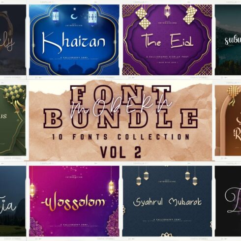 Modern Font Bundle Vol 2 cover image.