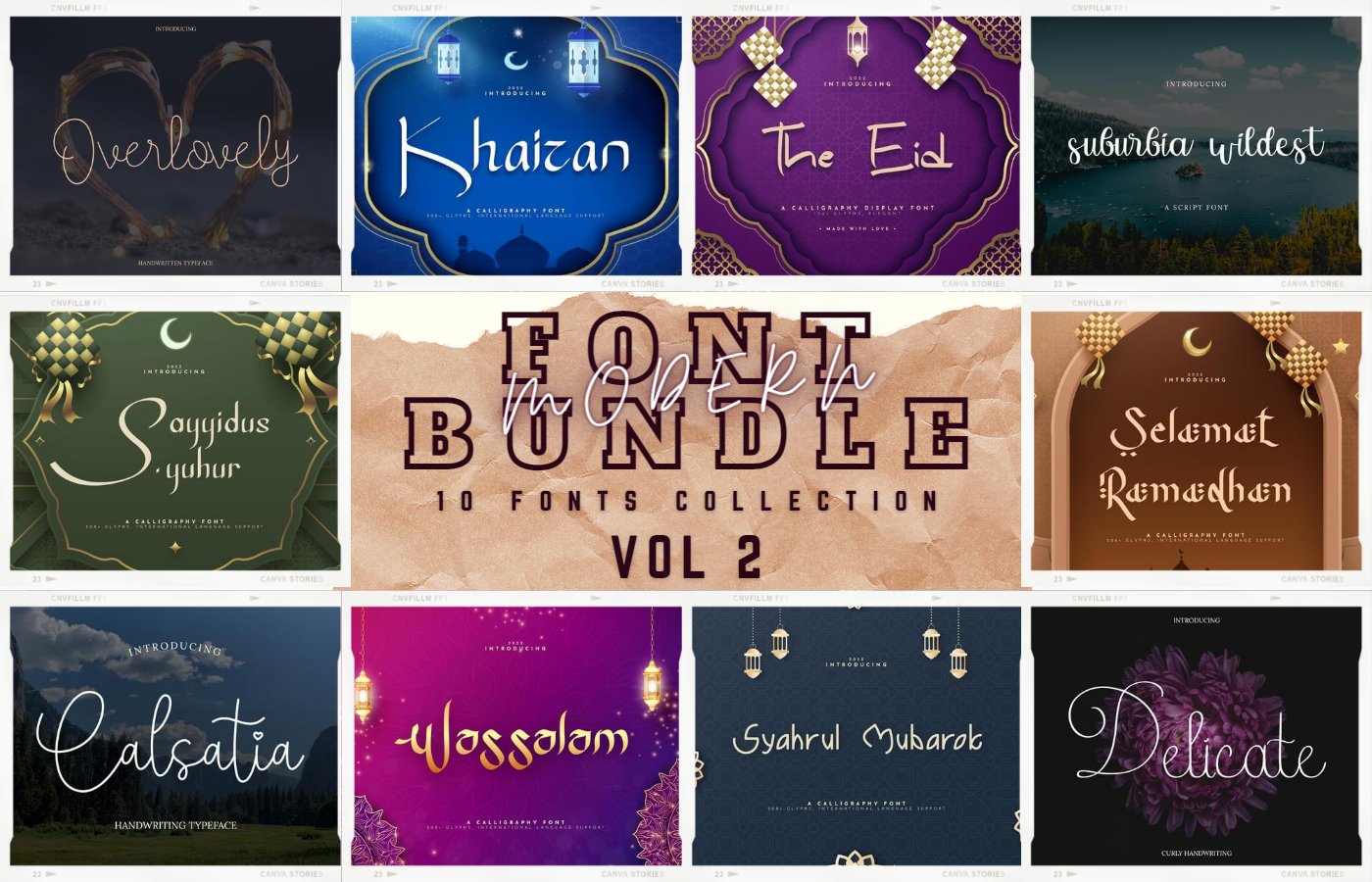 Modern Font Bundle Vol 2 cover image.