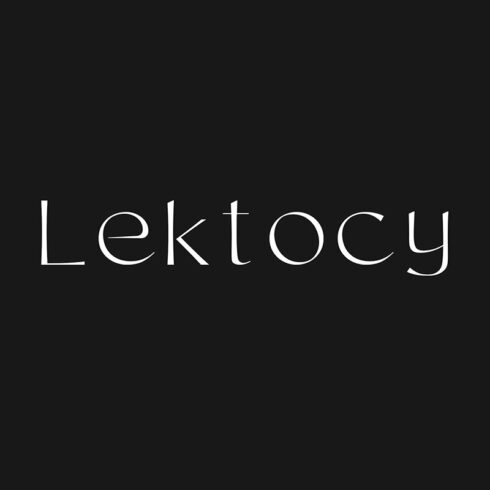 Lektocy modern sans serif font cover image.