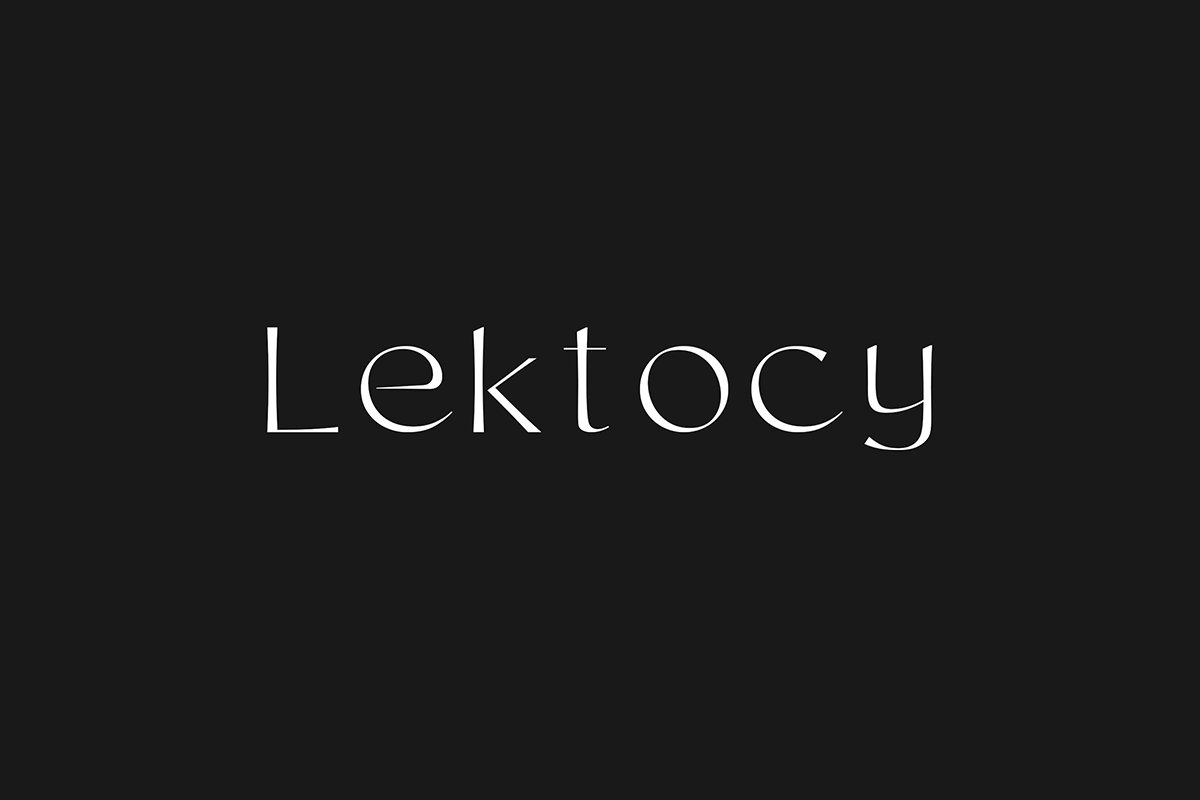 Lektocy modern sans serif font cover image.